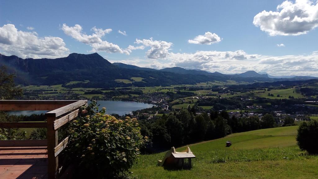 Ferienwohnung Panoramahof Manzberg Mondsee Exterior foto